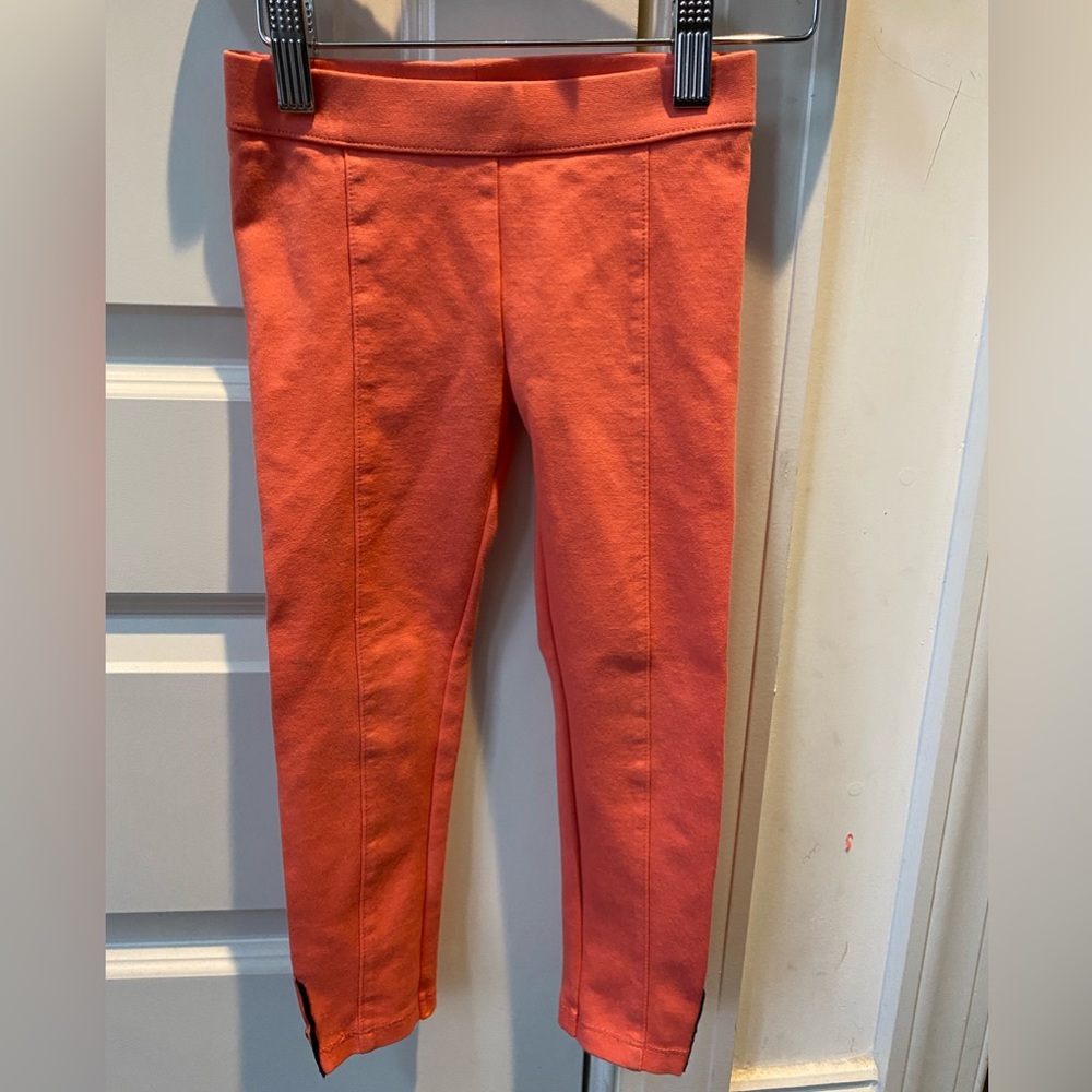 Janie and Jack girls size 4T salmon/gold pointe pants/leggings